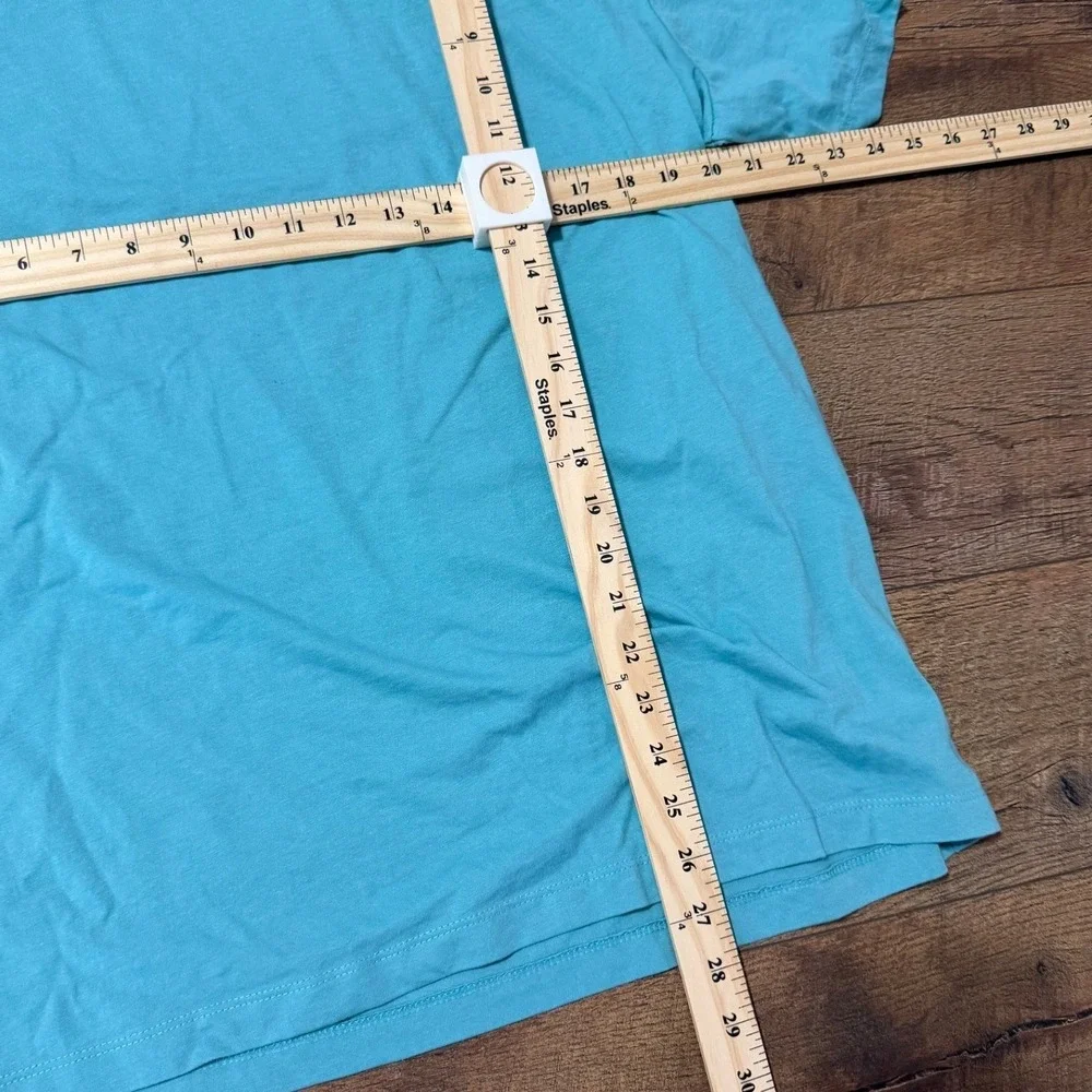 Champion Mens T-Shirt Large Light Blue Short Sleeve Crew Neck Cotton Tee Logo - Picture 4 of 7